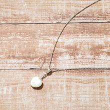 ハート型淡水パールでネックレス