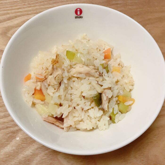 味わい深いピラフの出来上がり