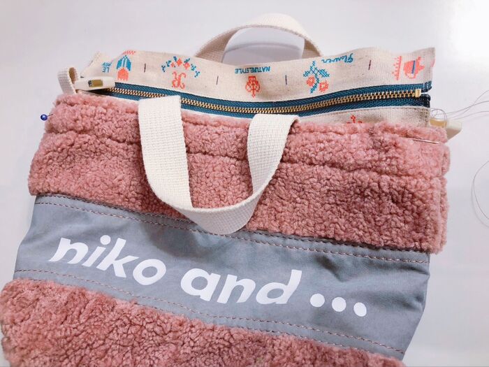 バッグに仮止め♡