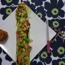 夜 サラダ tout droit straight なやつ