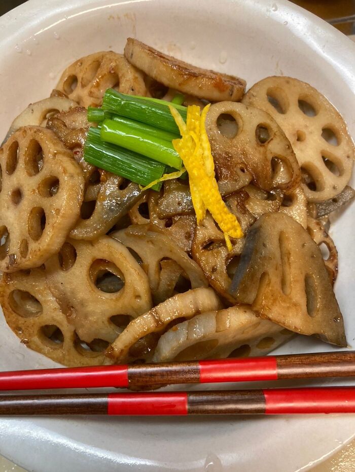 蓮根の柚子胡椒きんぴら♪