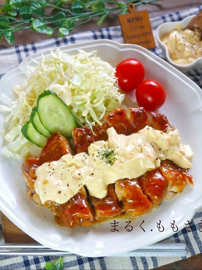 簡単タルタルソースで食べる♪やわらか照り焼きチキン