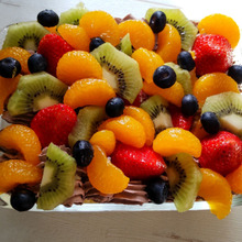 缶詰めdeボリュームアップ!果物が宝石のよう!誰でも簡単、すぐできる→スコップケーキ