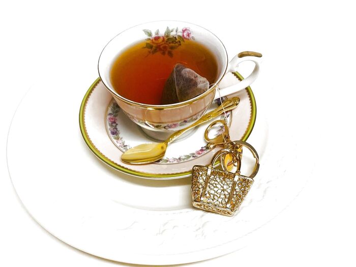 紅茶ティーパックの持ち手キーホルダー