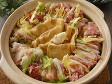 餅巾着でお腹大満足「白菜と豚肉の味噌バター鍋」