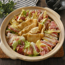 餅巾着でお腹大満足「白菜と豚肉の味噌バター鍋」