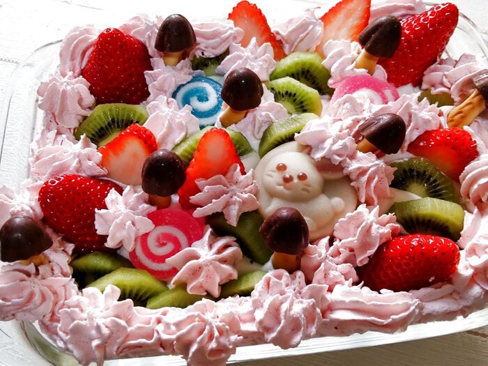 チャチャっと作る♡うさぎ年に食べたいスコップケーキ!冷蔵庫保存でじゃまにならず、形も崩れないよ♪