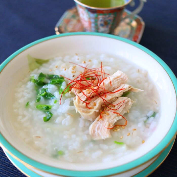 旨味たっぷり♪七草鶏粥