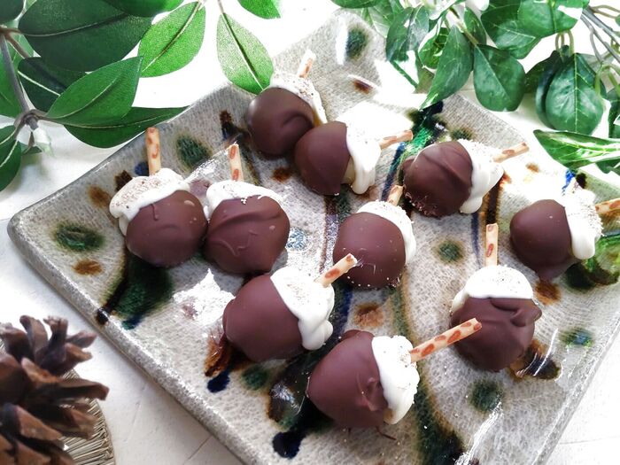 ジブリの食卓 となりのトトロレシピ本より「どんぐりぼうしのいもようかん」子供と作ったよ!