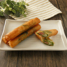 お腹大満足!「餅とベーコンの春巻き」