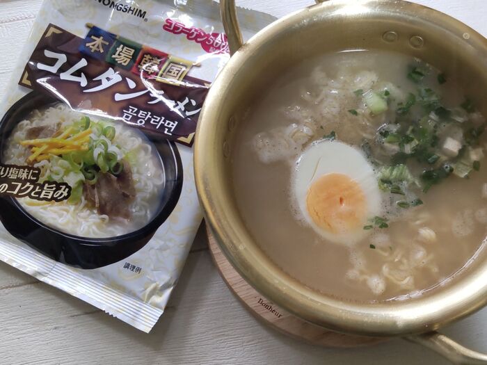 完成~!茹で卵も加えてみたよ♪どんなお味かな?!