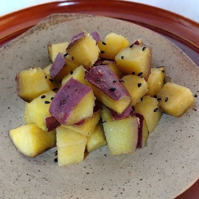 大学いもに砂糖の代わりに