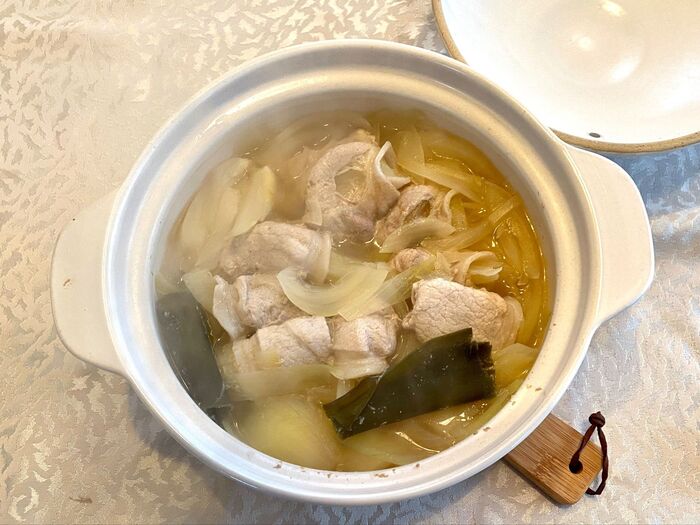 試してみた!具材をチェンジしても美味しい豚肉と玉ねぎの土鍋煮