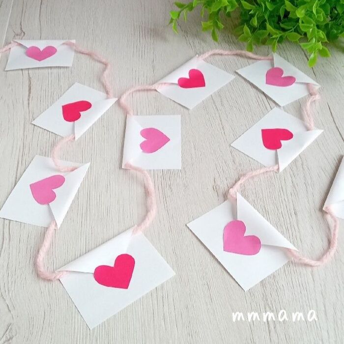 コスパ◎手軽で簡単!かわいい♡ラブレターのガーランド