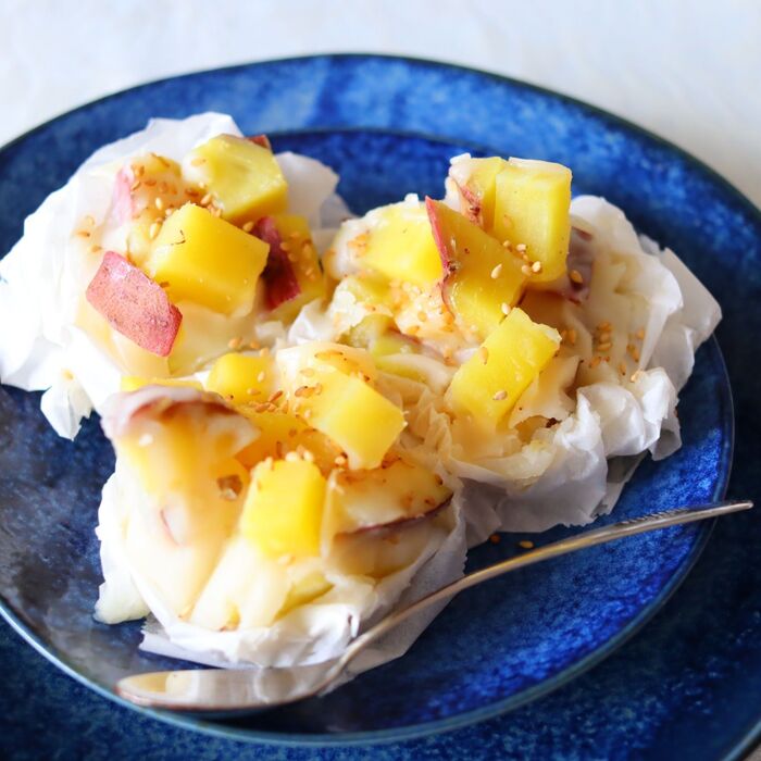 砂糖不使用でこの美味しさ♡さつま芋の米粉蒸しパン