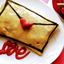 【バレンタイン】ラブレターの2Ⅾチキンオムライス♡ケチャップで愛の告白♪