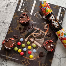 斬新♡ヴィトン表紙の雑誌が皿?!草間氏イメージの水玉とショコラタルトdeお家バレンタイン♪