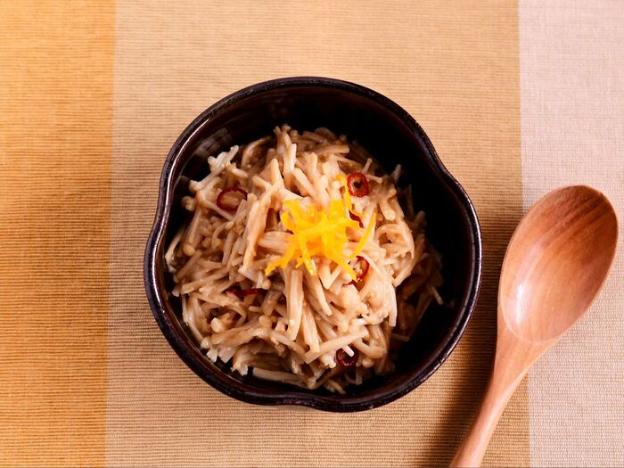 【えのきの味噌佃煮】便利な野菜だし使用!
