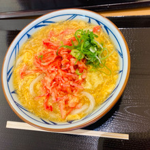 丸亀製麺の「紅生姜新玉あんかけうどん」をまねてみた!