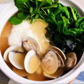 【はまぐりの鍋】便利な野菜だし使用!