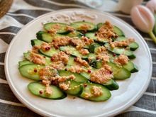きゅうりのカルパッチョ明太子風味