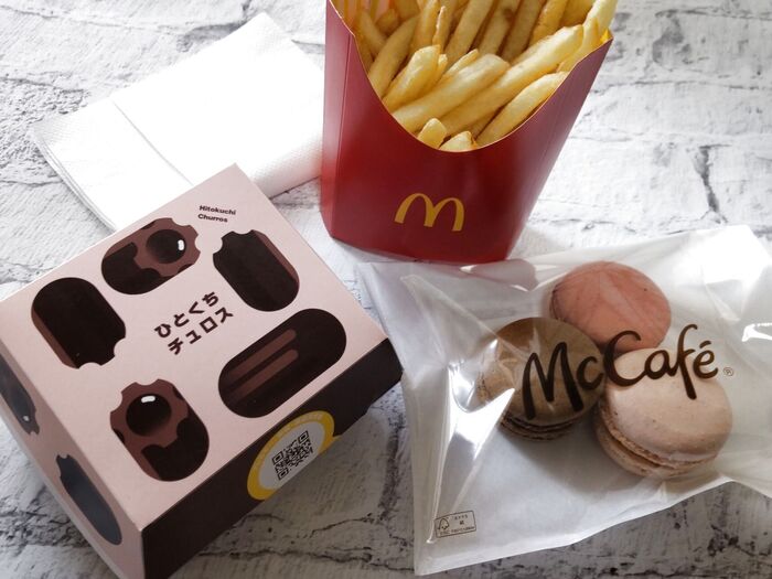 【マクド】食べれて良かった♡昨年早期販売終了の幻のチュロス&マクドの新作マカロン可愛い~♪