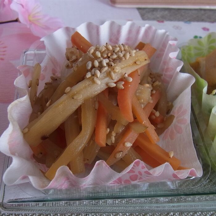 ウドと人参のきんぴら