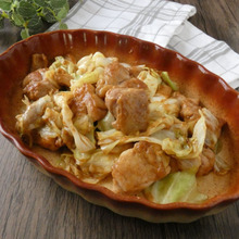 「メイン食材2つ!鶏肉とキャベツの味噌ソース炒め」
