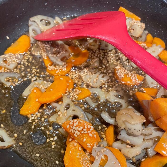 れんこんとにんじんのきんぴら②