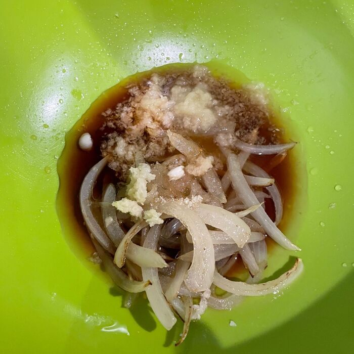 豚肉と玉ねぎのタレ炒め②