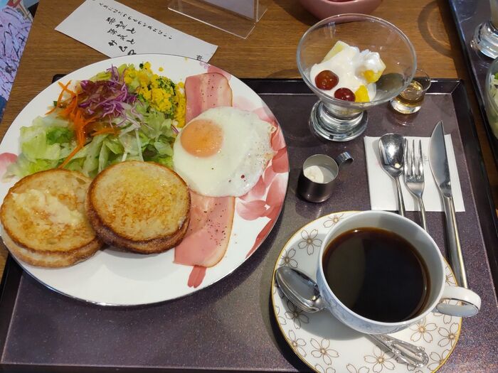 桜モーニング コーヒーとセットです
