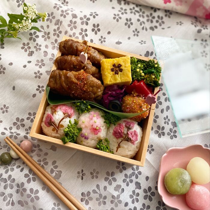 春野菜でおひとり様お花見弁当