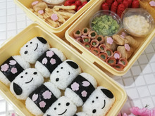 お家にあるもので!簡単♡スヌーピーでお花見弁当