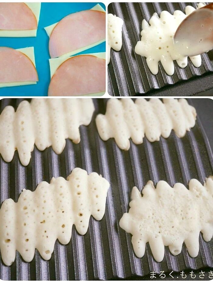 溝を生かしたパニーニ風で家族そろってモーニング♪