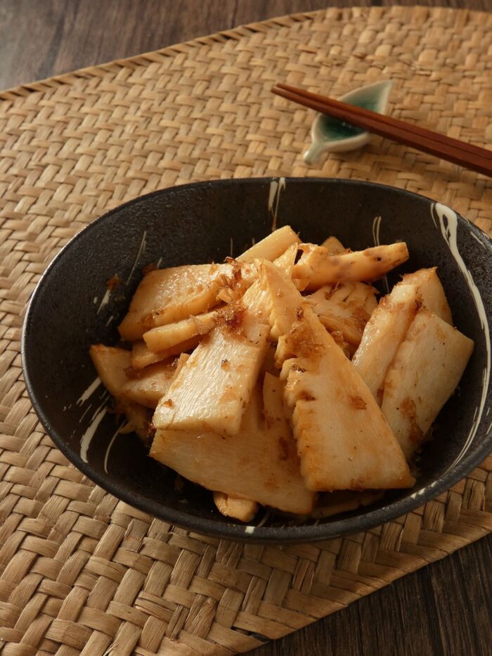 かつお節たっぷり!「タケノコの香ばししょう油炒め」