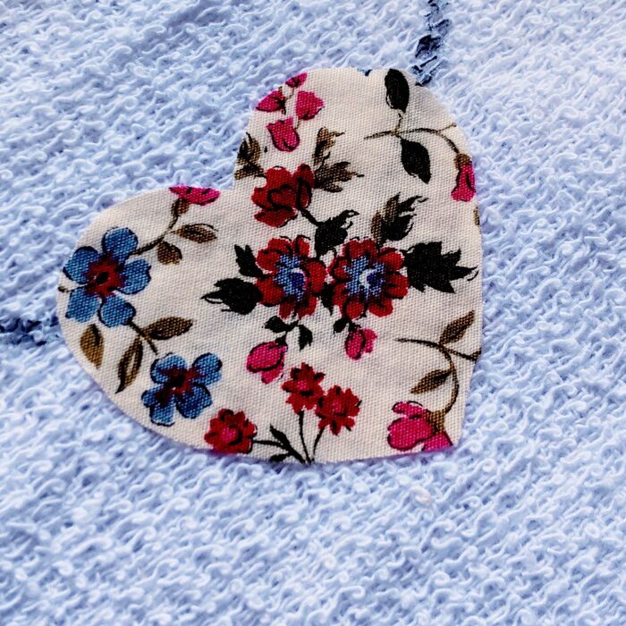 はぎれもハートの形にカットすれば、可愛い~!