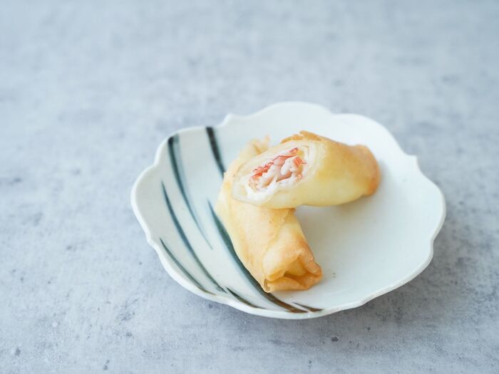 凍作り置き:かにかまとクリチの春巻き