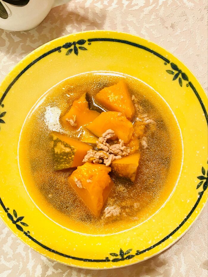 たま〜に食べたくなるかぼちゃのそぼろあんかけ