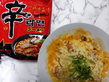 【牛乳で辛さマイルド辛ラーメン】フォークでいただく辛ラーメン♡