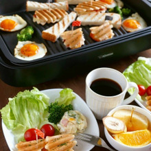 象印のホットプレートはいろんな料理が楽しめて大活躍!焼肉プレートを使って簡単パニーニでモーニング♪