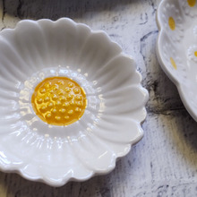 【セリア】大人気の春にピッタリなお皿です。白いディジーの花言葉は?