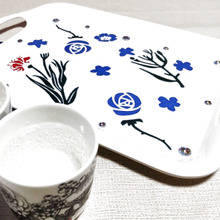 夏らしい布×ダイソートレーde「自分だけのオリジナルトレー」めちゃ簡単!