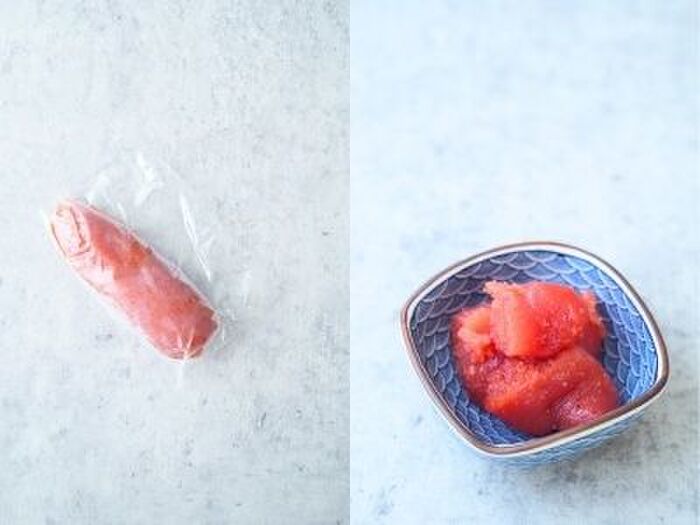 〇冷凍保存:明太子