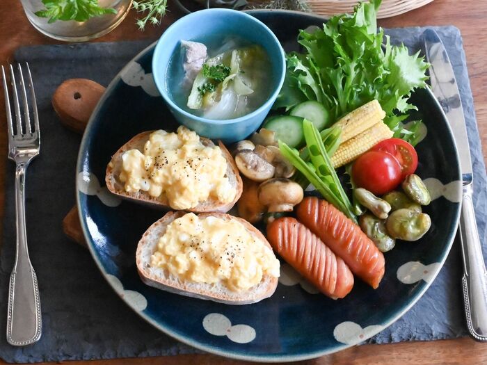 今朝のワンプレート朝ごはん
