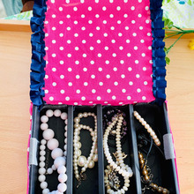 おしゃれが楽しみになるよ!パールなどの場所をとるネックレスケース入れ