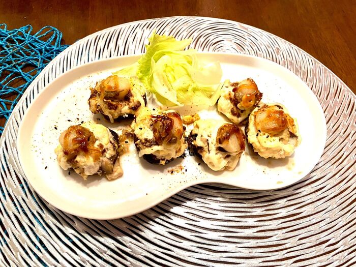 椎茸の豆腐グラタンひとくち焼き