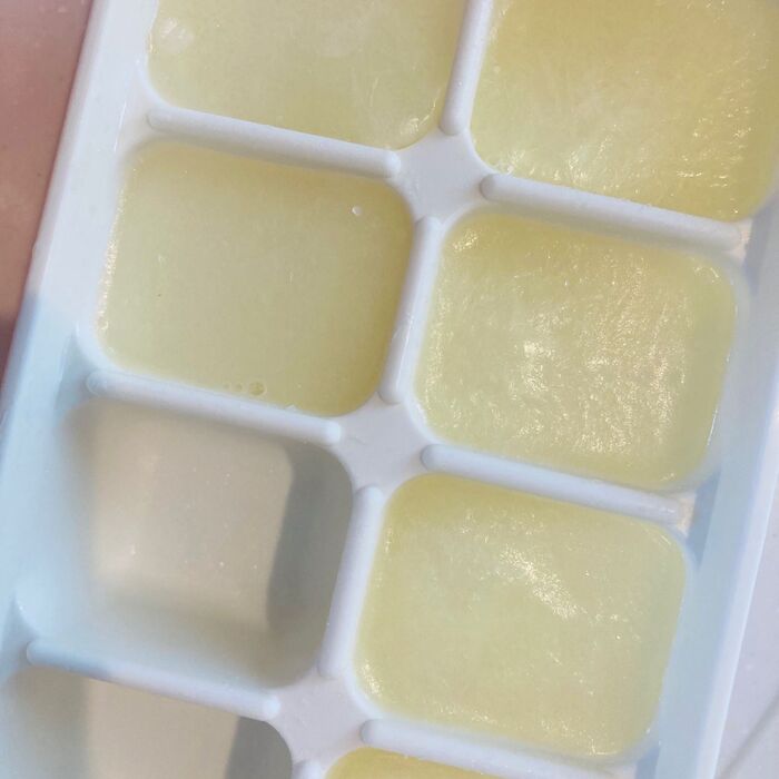 ①ミルク氷を作っておきます。