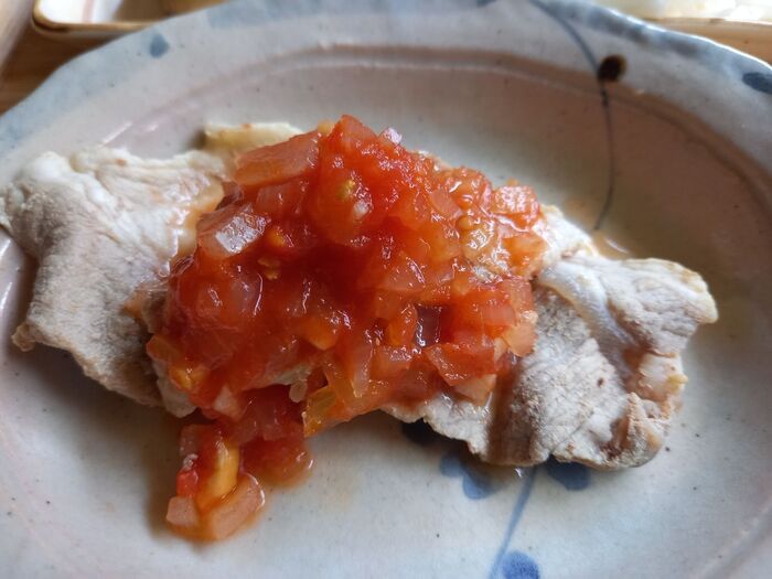 ゆで豚にかけたら旨かった