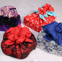 【100均ハギレ】グルッと一周縫うだけの布ラッピング♡活用色々♪