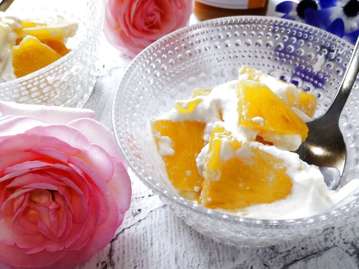 仕上げにデーツシロップを少しだけかけて完成です!